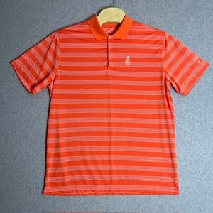 Nike‎ Golf Men's Tour Performance Orange Striped Polo Shirt Size XXL